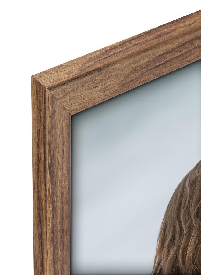 euwazram Rustic Walnut 4x5 Frame - Single Frame, 4 x 5 Poster Frame for Artwork, Puzzles, Photos and Movie Posters Picture Frames - Image 2